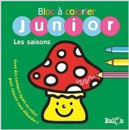 bloc à colorier junior ; les saisons