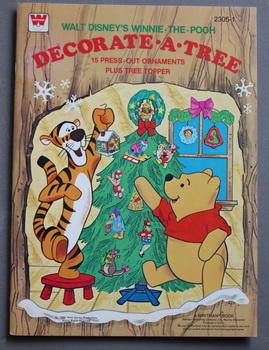 Walt Disney's Winnie The Pooh Decorate A Tree 16 Press-Out Ornaments Plus Tree Topper (Whitman Bo...