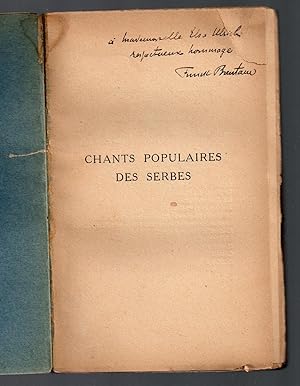 Chants Populaires des Serbes : traduction avec une introduction et des notes