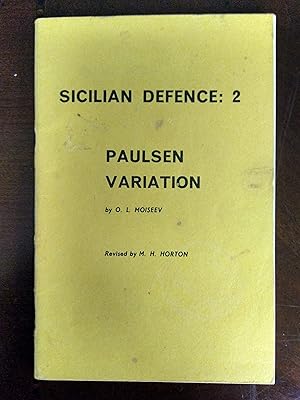 Imagen del vendedor de Sicilian defence, 2: Paulsen variation a la venta por Fleur Fine Books