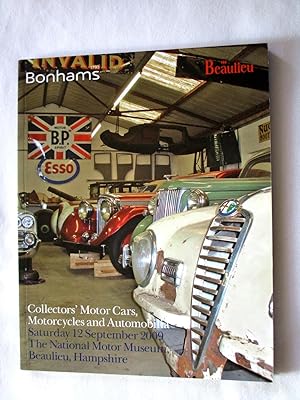 Bild des Verkufers fr Collectors Motor Cars, Motorcycles and Automobilia to include Selected Items from The Barry Burnett Collection 12 September 2009 Bonhams Auction Sale Catalogue 17260 The National Motor Museum, Beaulieu, Hampshire. zum Verkauf von Tony Hutchinson