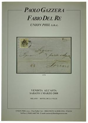 PAOLO GAZZERA - FABIO DEL RE. Vendita all'asta Sabato 1 Marzo 2008. Milano - Hotel de La Ville.: