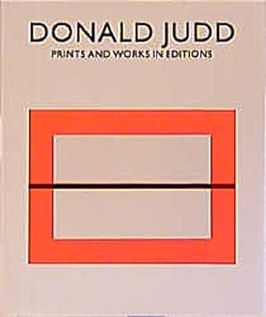 Seller image for Donald Judd. Prints and Works in Editions for sale by AHA-BUCH GmbH