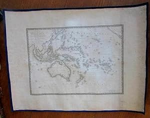Oceania Australia Pacific 1820 New Holland Brue old map scarce & interesting