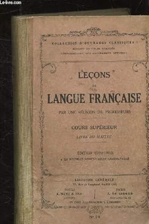 Seller image for LECONS DE LANGUE FRANCAISE - LIVRE DU MAITRE- N71 for sale by Le-Livre