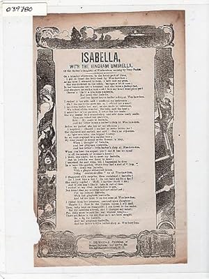 Song sheet: ISABELLA, WITH THE GINGHAM UMBRELLA. Or the Barber's daughter of Weehawken, sung by T...