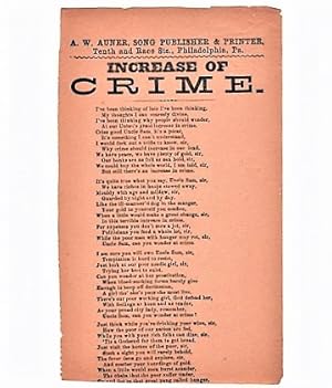 Song sheet: INCREASE OF CRIME