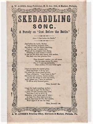 Song sheet: SKEDADDLING SONG. A Parody on "Just Before the Battle."