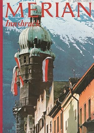 Imagen del vendedor de Innsbruck - Merian Heft 10/1975 - 28. Jahrgang a la venta por Versandantiquariat Nussbaum