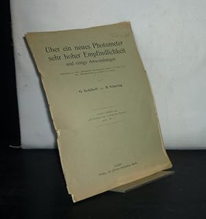 Image du vendeur pour ber ein neues Photometer sehr hoher Empfindlichkeit und einige Anwendungen. [Von G. Gehlhoff und H. Schering]. mis en vente par Antiquariat Kretzer