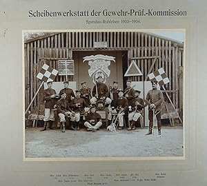 Scheibenwerkstatt der Gewehr-Prüf.-Kommission Spandau-Ruhleben 1903-1904. Originalfotografie (Sil...