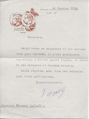 Lettre signée