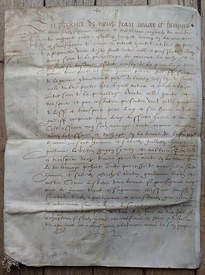 Contrat d'Acquet détenu en fief à la Garaine, paroisse de Lieuron - 1576