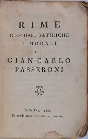 Rime giocose, satiriche e morali di Gian-Carlo Passeroni