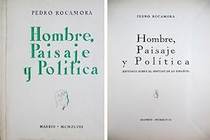 Imagen del vendedor de Hombre, paisaje y poltica. Estudios sobre el sentido de lo espaol. a la venta por Hesperia Libros