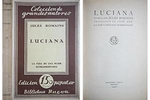 Bild des Verkufers fr Luciana. Traduccin de Jos Bergamn y Antonio Marichalar. zum Verkauf von Hesperia Libros