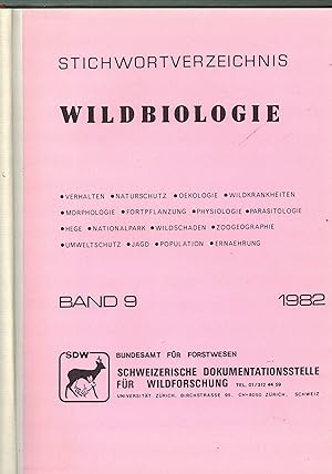 Stichwortverzeichnis Wildbiologie Band 9