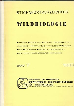 Stichwortverzeichnis Wildbiologie Band 7