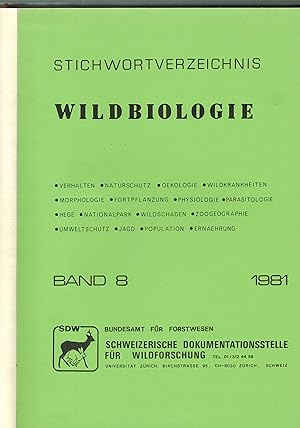 Stichwortverzeichnis Wildbiologie Band 8