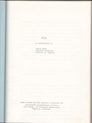 Flick: A Screenplay [revised mss inscribed]