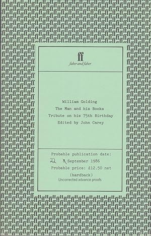 Imagen del vendedor de William Golding: The Man and His Books / A Tribute on His 75th Birthday [proof copy] a la venta por Letters Bookshop