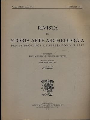 Rivista di storia arte archeologia province di Alessandria e Asti CXXII.1