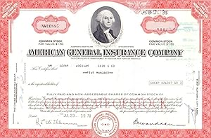 Imagen del vendedor de American General Insurance Company. a la venta por Antiquariat Gallus / Dr. P. Adelsberger