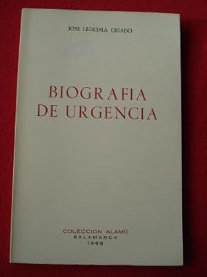 Imagen del vendedor de Biografa de urgencia a la venta por GALLAECIA LIBROS