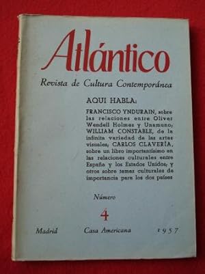 Image du vendeur pour ATLNTICO. Revista de Cultura Contempornea. Nmero 4, Febrero-1957. Casa Americana - Madrid mis en vente par GALLAECIA LIBROS