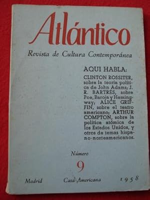 Image du vendeur pour ATLNTICO. Revista de Cultura Contempornea. Nmero 9, Marzo-1959. Casa Americana - Madrid mis en vente par GALLAECIA LIBROS