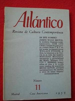 Image du vendeur pour ATLNTICO. Revista de Cultura Contempornea. Nmero 11, Marzo-1959. Casa Americana - Madrid mis en vente par GALLAECIA LIBROS