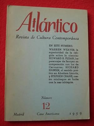 ATLÁNTICO. Revista de Cultura Contemporánea. Número 12, 1959. Casa Americana - Madrid