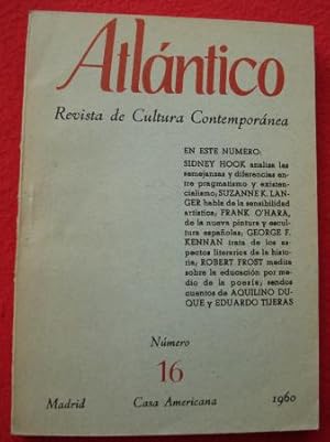 ATLÁNTICO. Revista de Cultura Contemporánea. Número 16, 1960. Casa Americana - Madrid