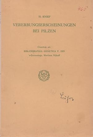 Vererbungserscheinungen bei Pilzen. Overdruk uit: Bibliographia Genetica V,1929.
