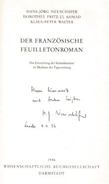 Der französische Feuilletonroman : die Entstehung der Serienliteratur im Medium der Tageszeitung....