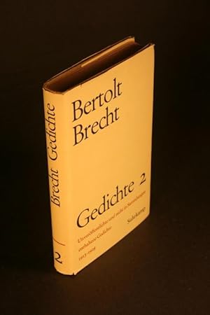 Bild des Verkufers fr Gedichte 2 : Gedichte 1913-1929. zum Verkauf von Steven Wolfe Books