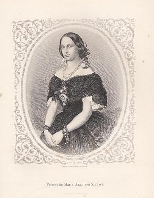 Seller image for Portrt. Halbfigur im Oval. Stahlstich von Weger, ca. 25 x 16 cm, Blattgre: 26,5 x 21,5 cm, 1865. for sale by Antiquariat Michael Eschmann