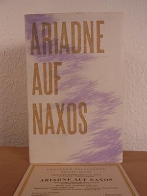 Bild des Verkufers fr Ariadne auf Naxos. Oper in einem Aufzug und einem Vorspiel. Gastspiel der Deutschen Staatsoper Berlin zur Leipziger Buchmesse, 07. Mrz 1965 zum Verkauf von Antiquariat Weber