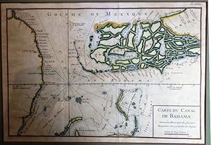 Imagen del vendedor de Carte du canal de Bahama suivant les rmarques de plusieurs navigateurs et en particulier des Anglais. a la venta por Librera Anticuaria Antonio Mateos