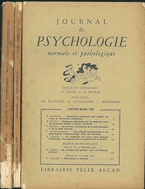 Journal de psychologie normale ed pathologique. Organe officiel de la société de psychologie. XXX...