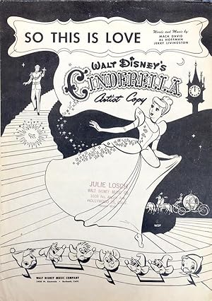 Bild des Verkufers fr So This Is Love (from Walt Disney's 'Cinderella'), Artist Copy zum Verkauf von Randall's Books