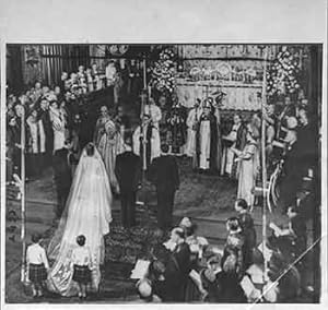 Seller image for The scene in Westminster Abbey During Wedding Ceremony. (Original Photograph). for sale by Wittenborn Art Books