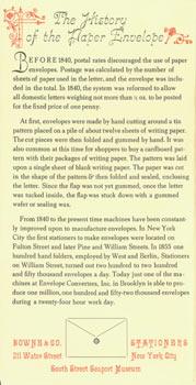 Bild des Verkufers fr The History of the Paper Envelope. zum Verkauf von Wittenborn Art Books