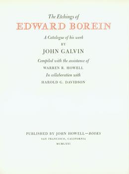Seller image for Prospectus for The Etchings of Edward Borein: A Catalogue of his work by John Galvin.(This is the Prospectus for a book, not the book itself). for sale by Wittenborn Art Books