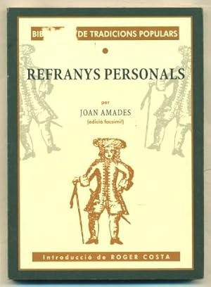 Seller image for REFRANYS PERSONALS (edicio facsimil) for sale by Ducable Libros