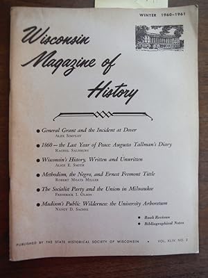 Wisconsin Magazine of History Vol. XLIV, No. 2 Winter 1960 - 1961