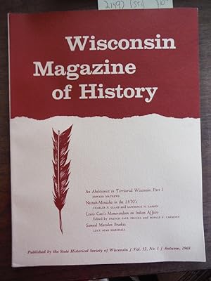 Wisconsin Magazine of History Vol 52, No. 1 Autumn 1968