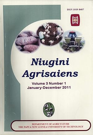 Seller image for Niugini Agrisaiens, Volume 3, Number 1 (January-December 2011) for sale by Masalai Press