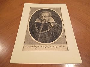 Imagen del vendedor de Wolf Sigmund Graf Von Lossenstan (Losenstein) ( Original Antique Engraving) a la venta por Arroyo Seco Books, Pasadena, Member IOBA