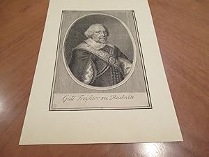 Imagen del vendedor de Gall Freyherr Zu Racknitz (Aka Gallus Freiherr Von Racknitz, Or Gallus Baron Rachnitz) ( Original Antique Engraving) a la venta por Arroyo Seco Books, Pasadena, Member IOBA